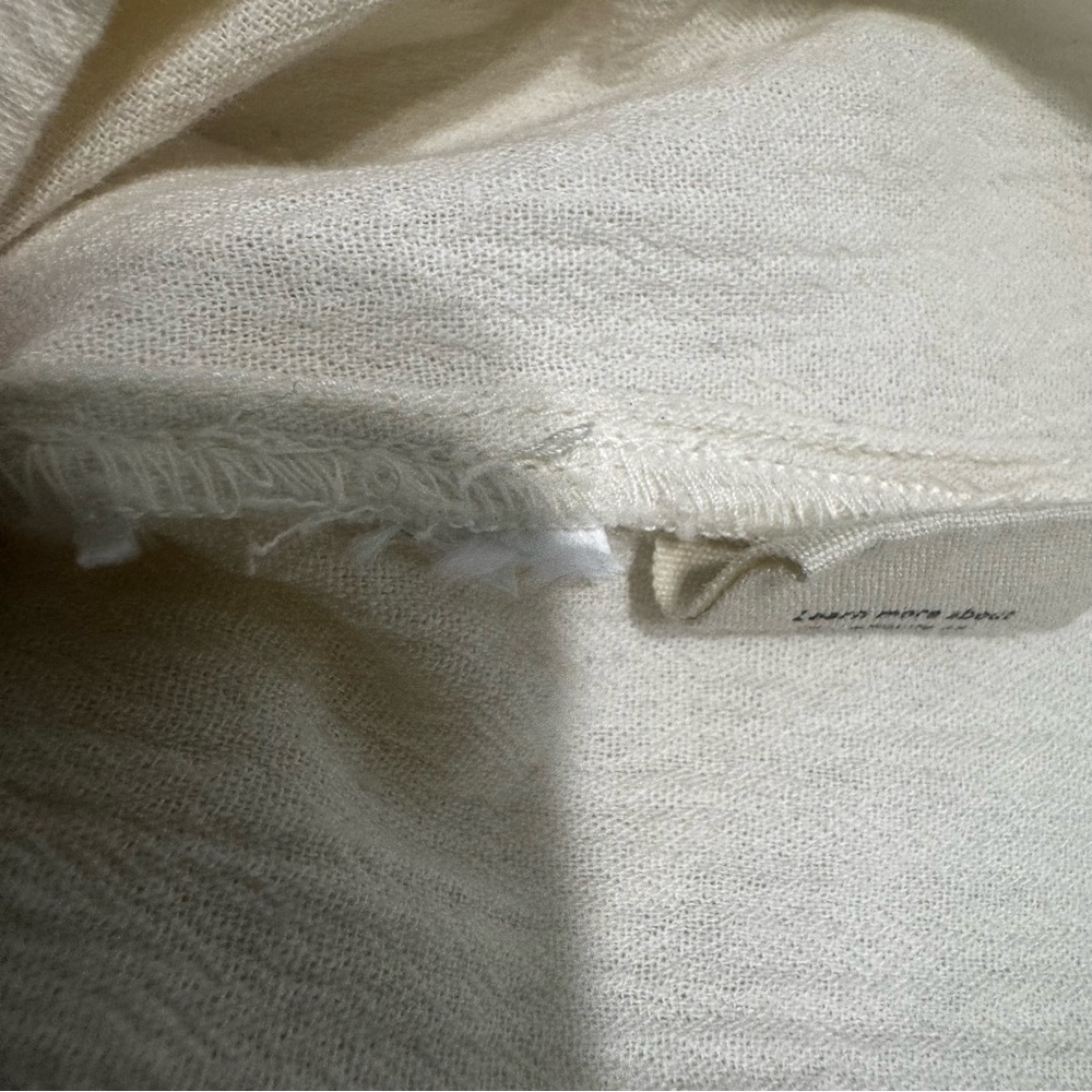 Madewell Women's Cream Embroidered Top Size Medium - Picture 9 of 11